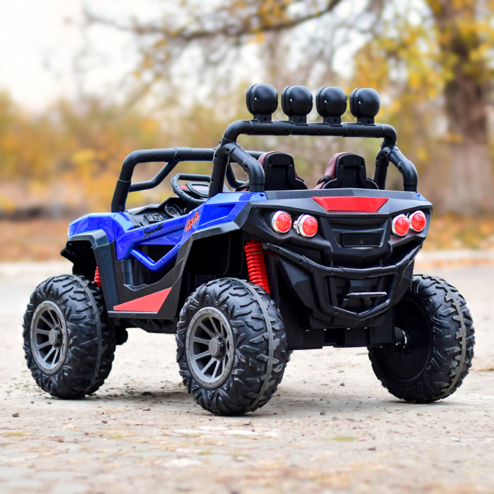 UTV electric 4x4, pentru 2 copii, RZR1000 180W 12V, premium, albastru [7]