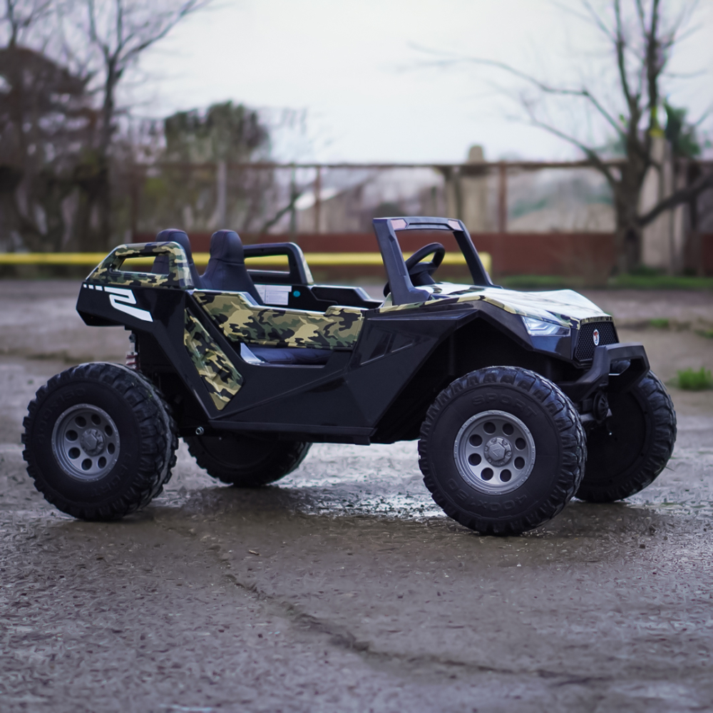 XXL Electric Buggy UTV for Kids – 4 Seats, 500W, 24V, 14Ah, Camo Design [10]