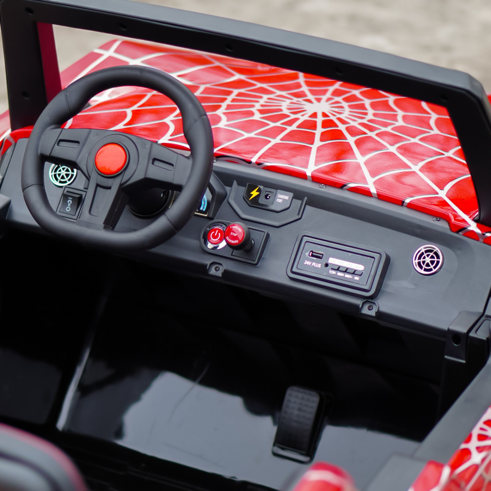 XXL Electric Buggy UTV for Kids – 4 Seats, 500W, 24V, 14Ah, spider print [12]
