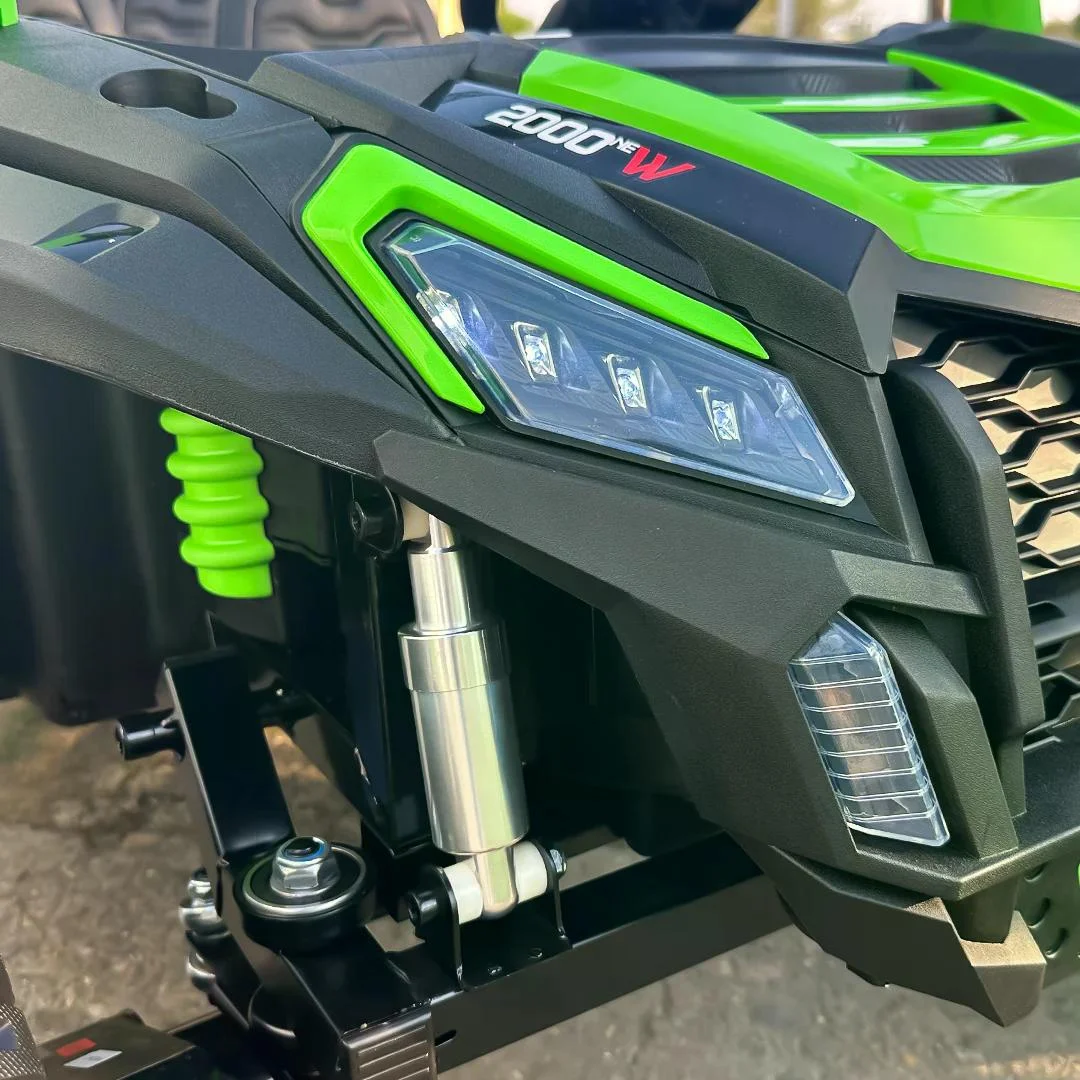 UTV electric copii, 4 locuri, Racing 600W, 24V 20Ah, roti moi EVA, scaun tapitat, verde [4]