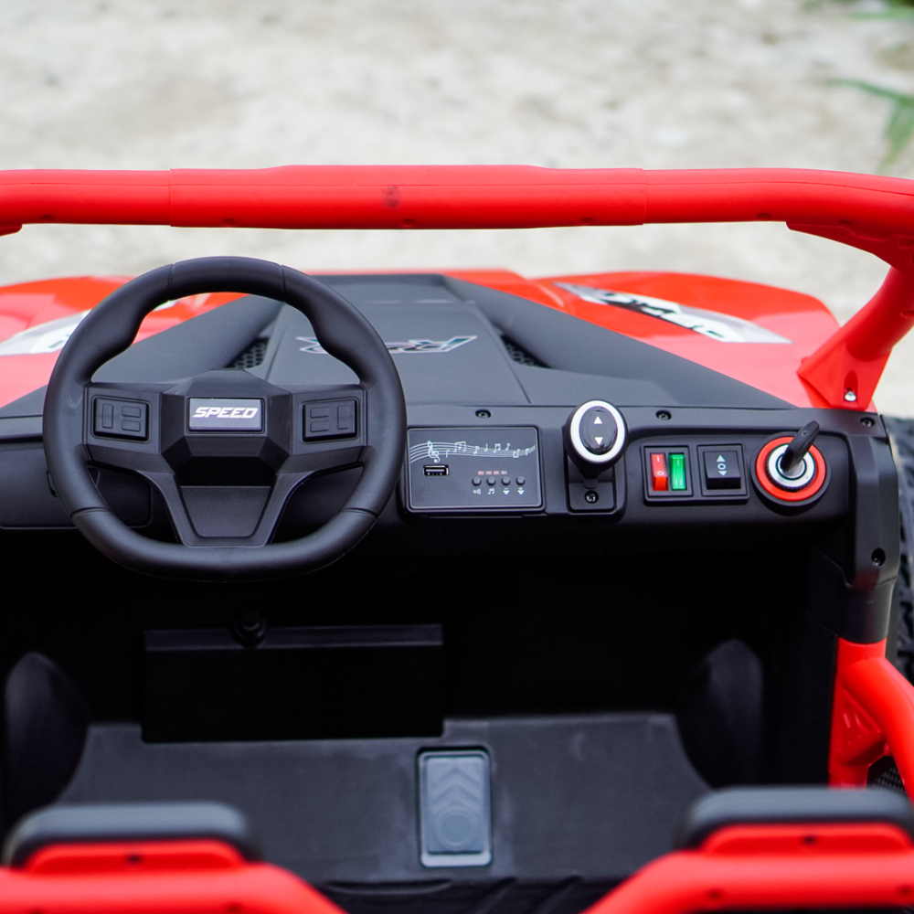 Children's electric UTV, Ranger 4x4, 2 seats, 300W 24V, premium, red [18]