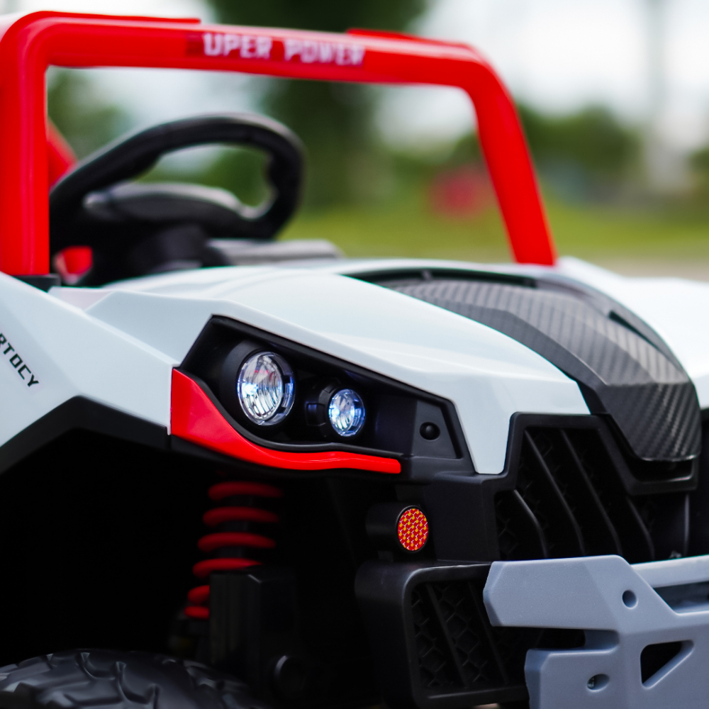 Electric ride-on UTV for children, RSR, 4x4, 120W-12V, soft EVA wheels, ecological leather seat, red [12]