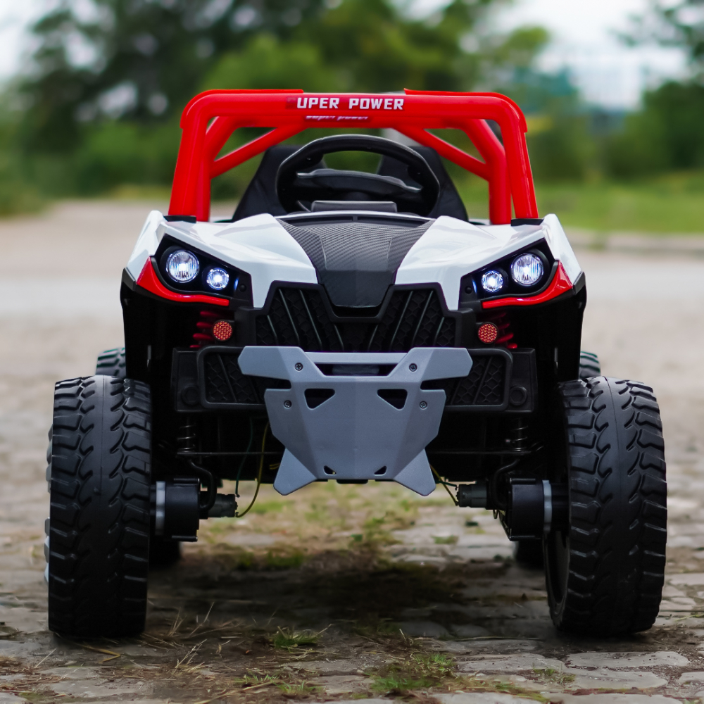 Electric ride-on UTV for children, RSR, 4x4, 120W-12V, soft EVA wheels, ecological leather seat, red [2]