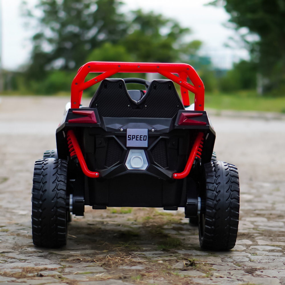 Electric ride-on UTV for children, RSR, 4x4, 120W-12V, soft EVA wheels, ecological leather seat, red [8]