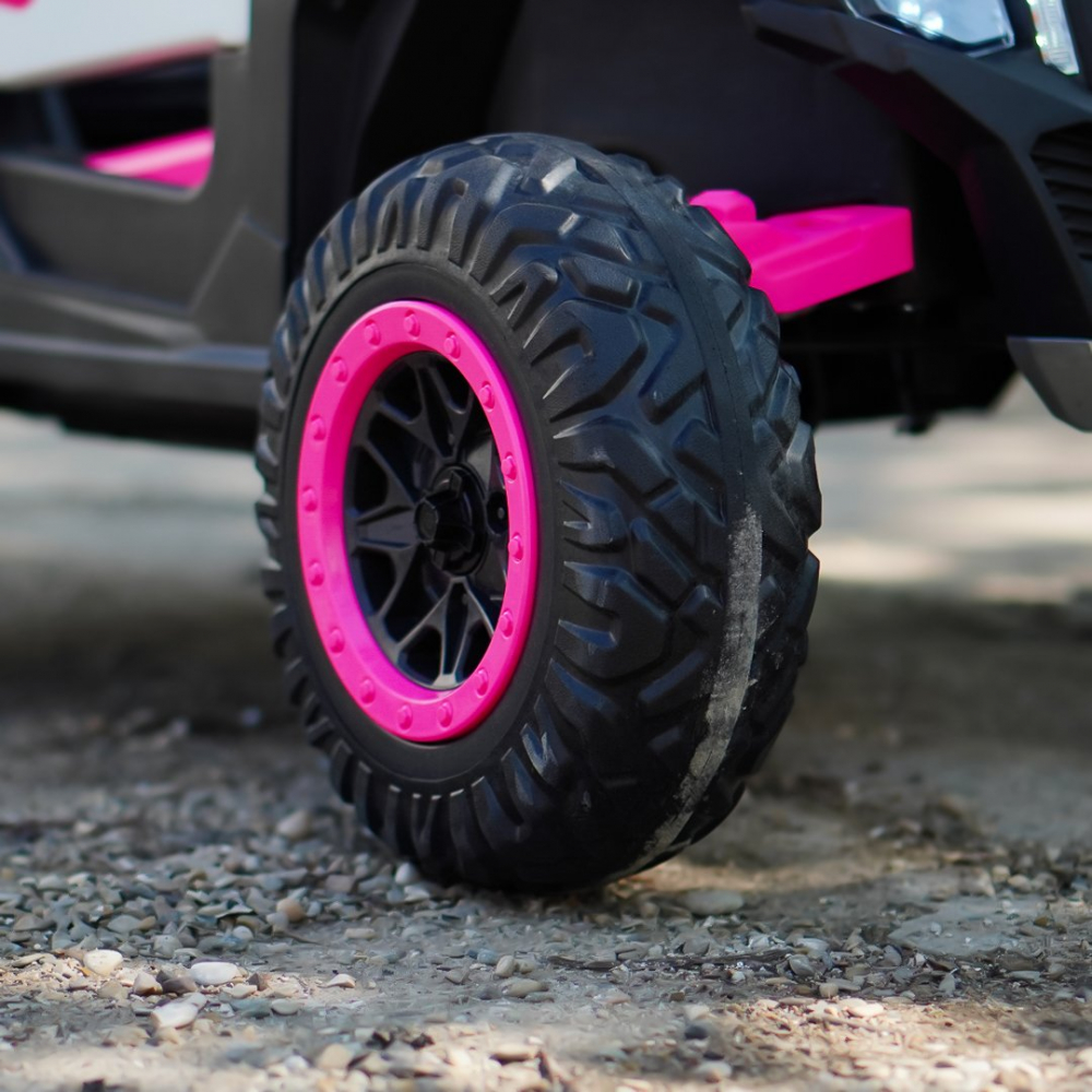 UTV electric copii Warrior, 4x4, 120W, 12V 7Ah, premium, roz [14]