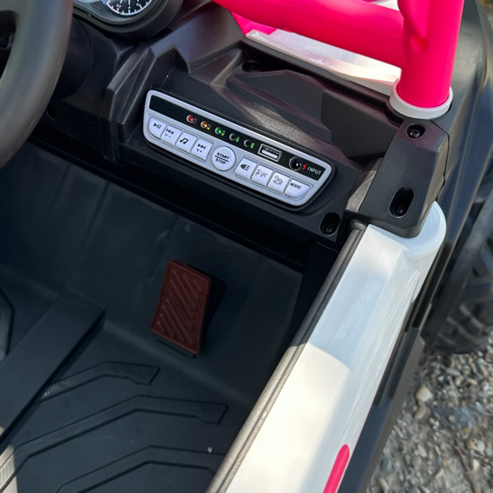 UTV electric copii Warrior, 4x4, 120W, 12V 7Ah, premium, roz [12]