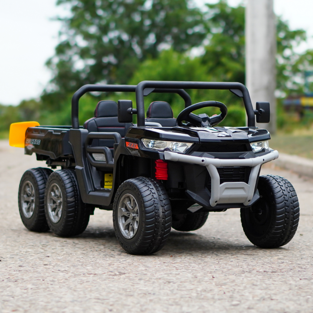 Electric ride-on UTV for children Farm Tractor 6x6, for 2 children, 180W, 12V, premium, black [2]