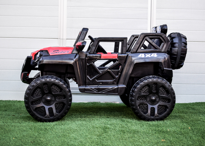 UTV electric Victoria, pentru 2 copii, 140W 12V, scaun tapitat, roti EVA, rosu [4]