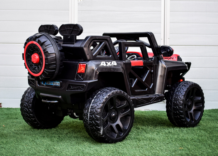 UTV electric Victoria, pentru 2 copii, 140W 12V, scaun tapitat, roti EVA, rosu [7]