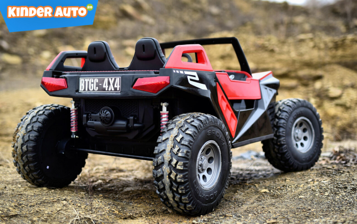 UTV electric pentru copii BJX1928, tractiune 4x4, 300W putere, 24V, premium, rosu [3]