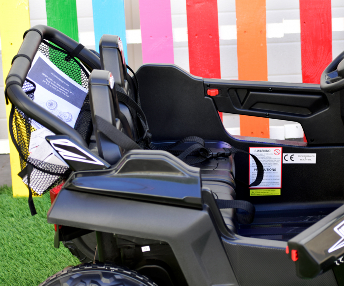 Electric UTV for children with 2 seats, BJS612, 90W 12V, bluetooth, black [9]