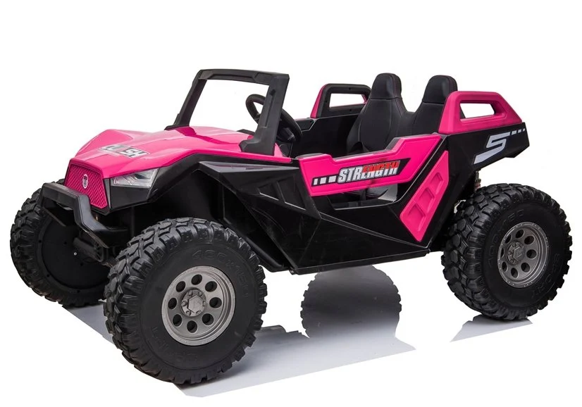 Ride on electric UTV for children with 4 seats, Buggy XXL, 400W, 24V 14Ah, PREMIUM, pink [7]