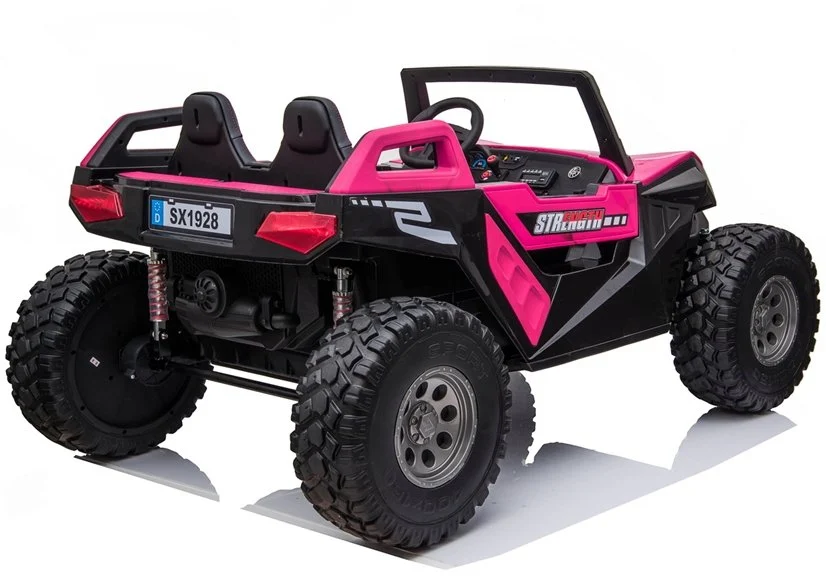 Ride on electric UTV for children with 4 seats, Buggy XXL, 400W, 24V 14Ah, PREMIUM, pink [6]