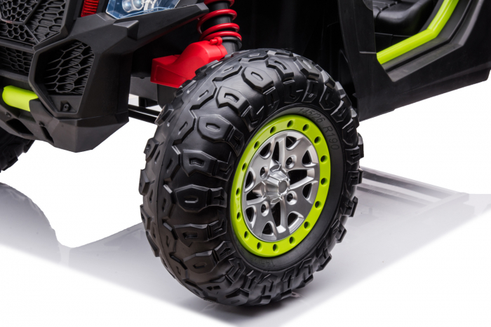 Police ride-on UTV XB2118, 4x4, 220W, 12V, double leather seat, bluetooth, verde [8]