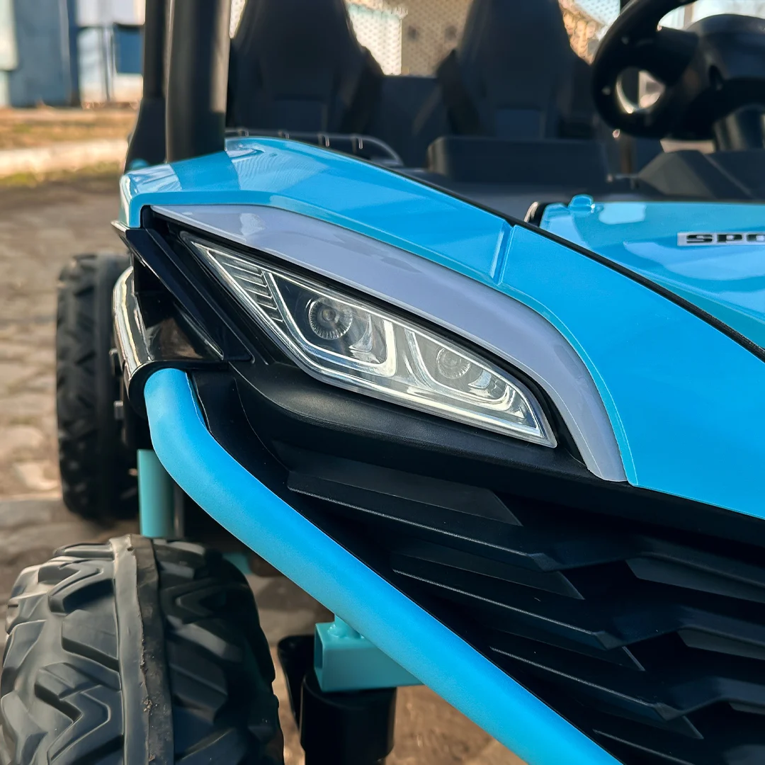 UTV electric pentru copii Dune-Buggy, 2 locuri, 200W, 12V, roti MOI, albastru [5]