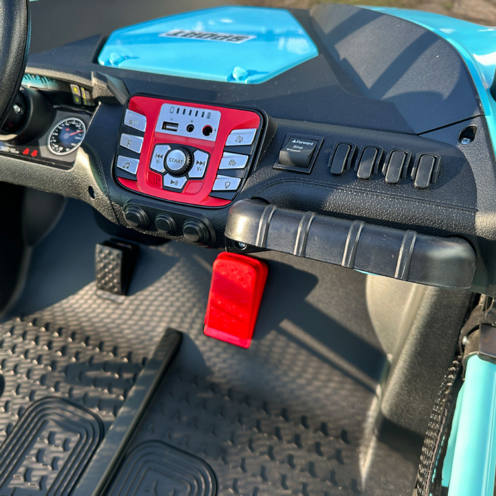 UTV electric pentru copii Dune-Buggy, 2 locuri, 300W, 24V, roti MOI, albastru [15]