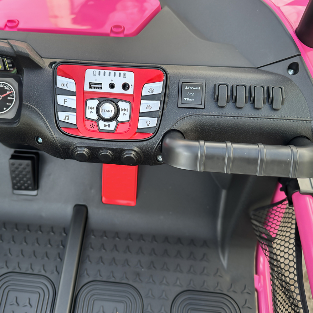 Ride-on electric UTV for children Dune-Buggy, 2 seats, 200W, 12V, EVA wheels, rose-red [16]