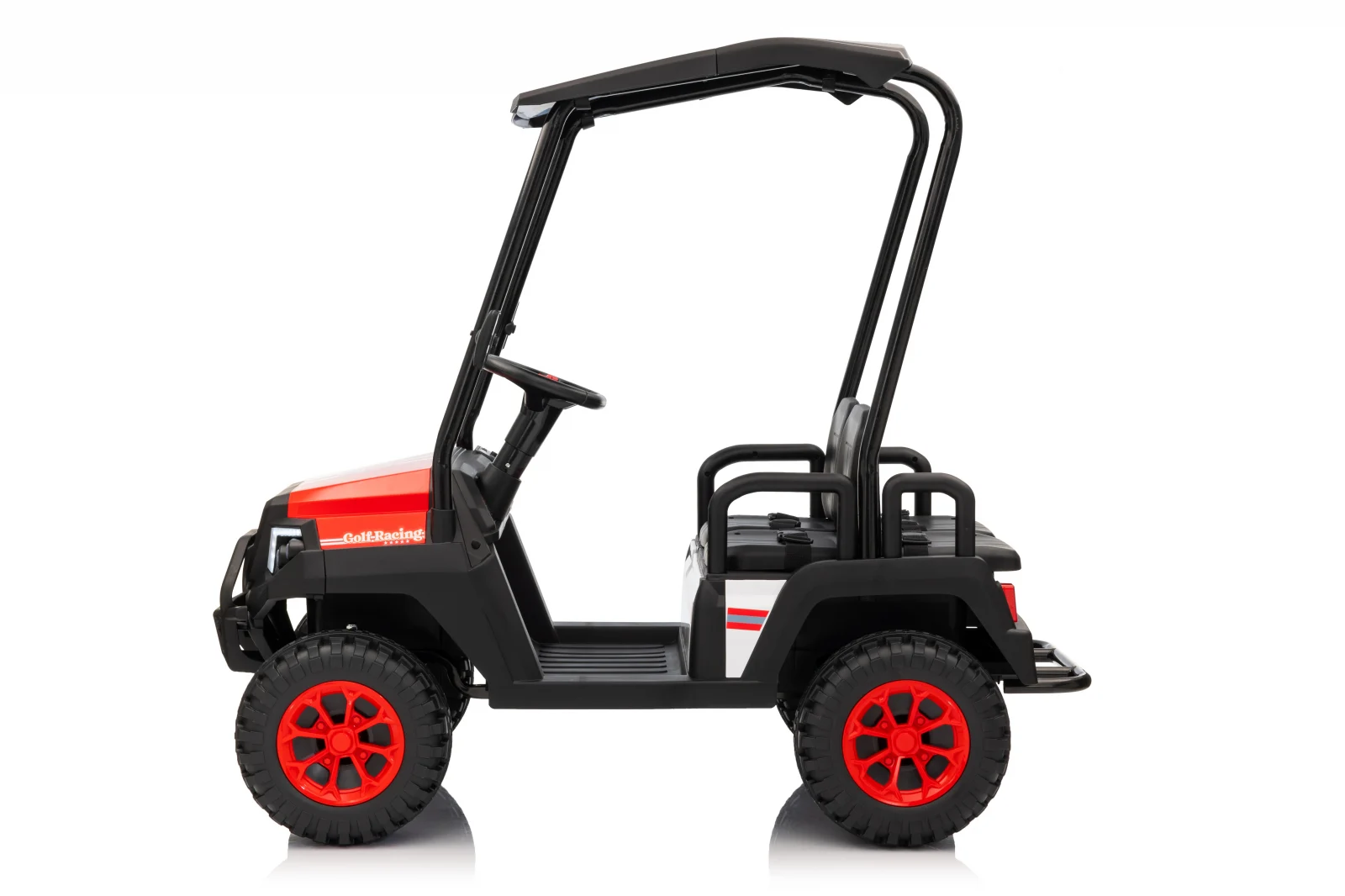 UTV electric pentru copii, Golf-Kart, 400W, 4 locuri, 24V 7Ah, roti moi, rosu [3]