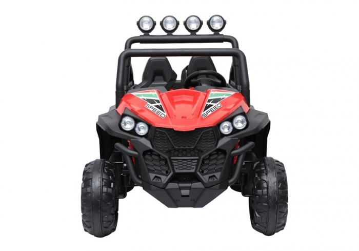 UTV electric pentru copii Golf-Kart S2588, 4 motoare, roti moi, scaun dublu tapitat 180W PREMIUM #Rosu [6]