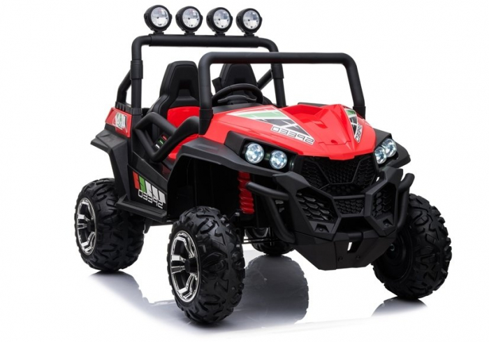 UTV electric pentru copii Golf-Kart S2588, 4 motoare, roti moi, scaun dublu tapitat 180W PREMIUM #Rosu [1]