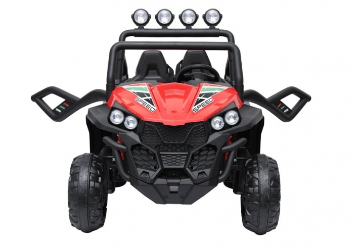 UTV electric pentru copii Golf-Kart S2588, 4 motoare, roti moi, scaun dublu tapitat 180W PREMIUM #Rosu [7]