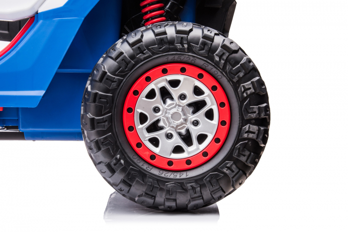 Police ride-on UTV XB2118, 4x4, 220W, 12V, double leather seat, bluetooth, blue [10]
