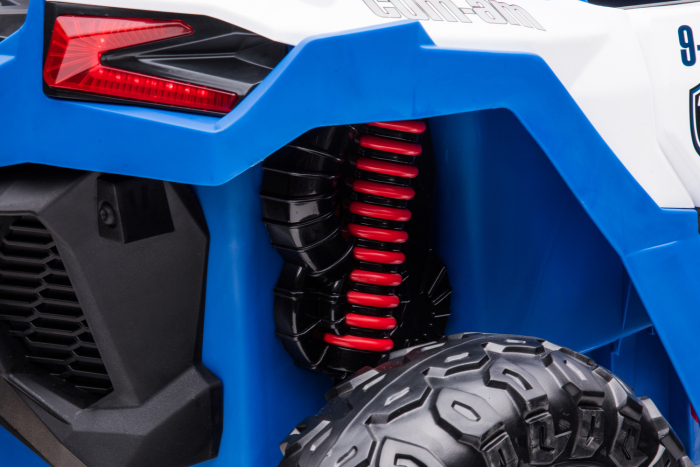 Police ride-on UTV XB2118, 4x4, 220W, 12V, double leather seat, bluetooth, blue [17]