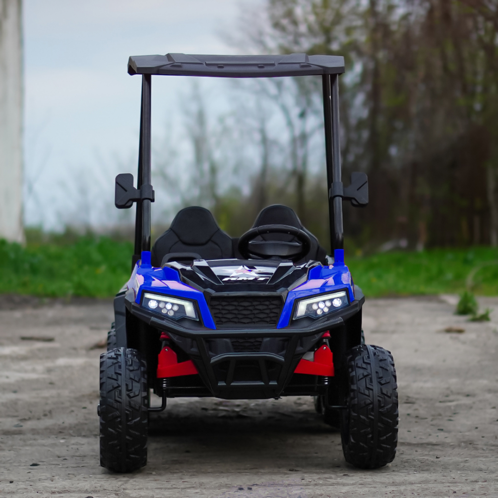 Premium 2-Seater Ride-On UTV for Kids – Gladiator Style, 180W 12V, EVA Soft Wheels, Padded Seat, Bluetooth, blue [3]
