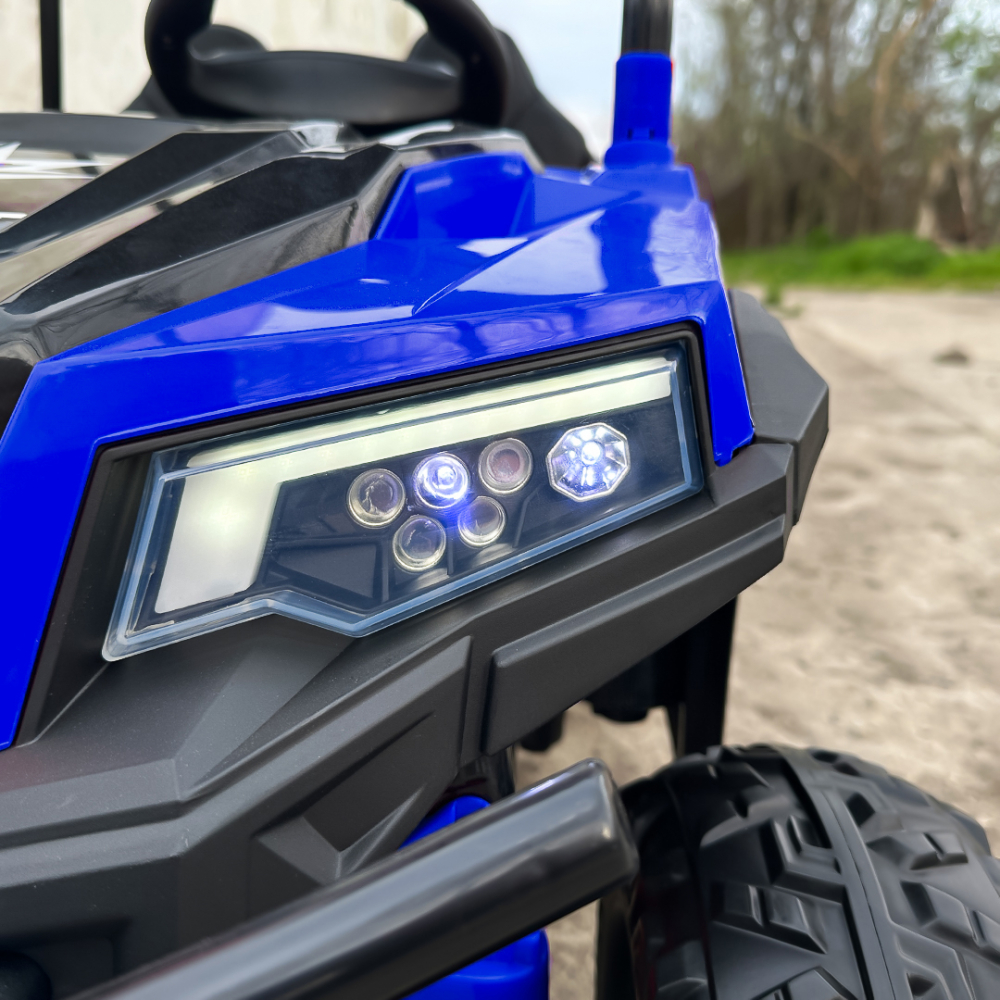 Premium 2-Seater Ride-On UTV for Kids – Gladiator Style, 180W 12V, EVA Soft Wheels, Padded Seat, Bluetooth, blue [16]
