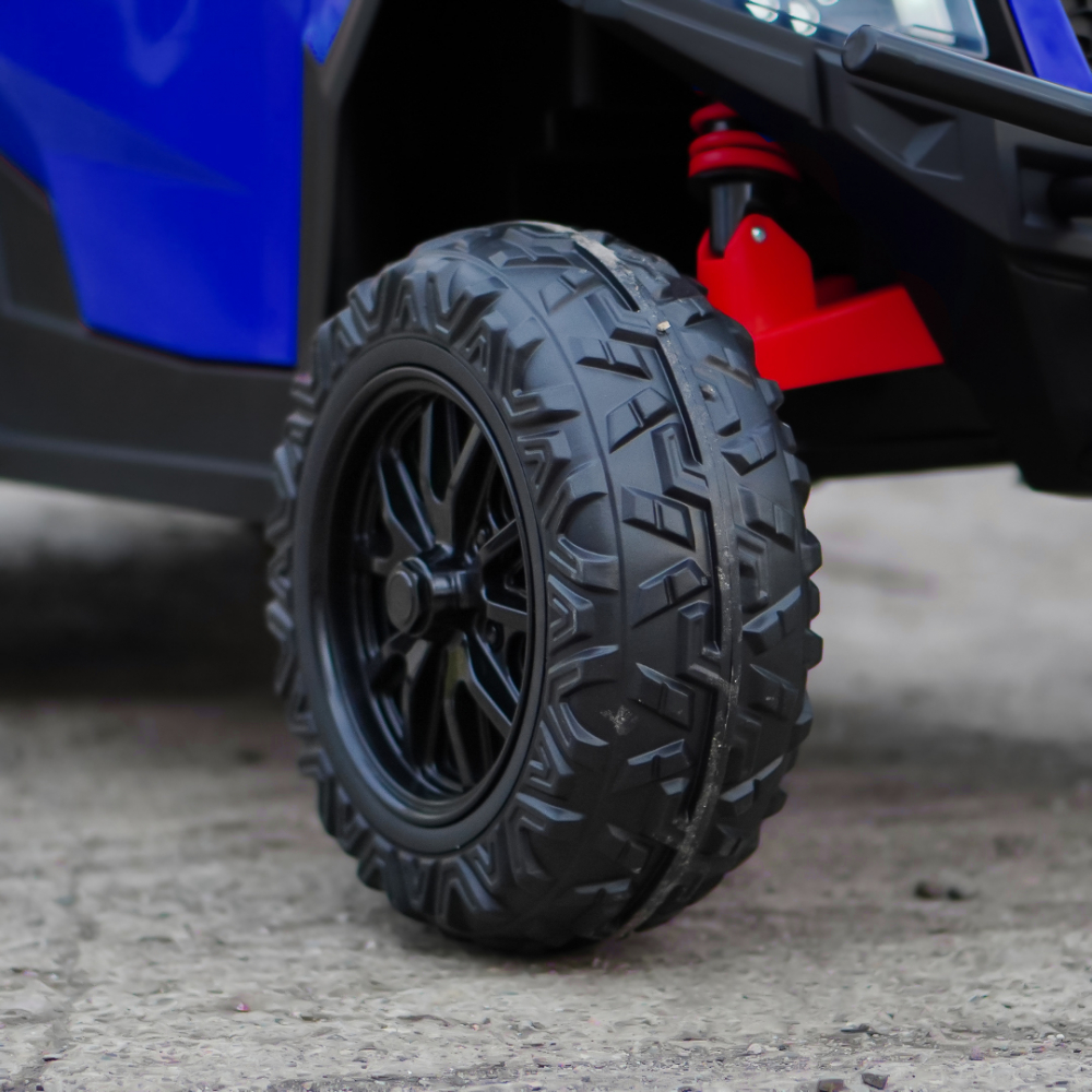 Premium 2-Seater Ride-On UTV for Kids – Gladiator Style, 180W 12V, EVA Soft Wheels, Padded Seat, Bluetooth, blue [12]