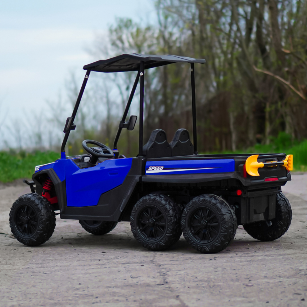 Premium 2-Seater Ride-On UTV for Kids – Gladiator Style, 180W 12V, EVA Soft Wheels, Padded Seat, Bluetooth, blue [8]