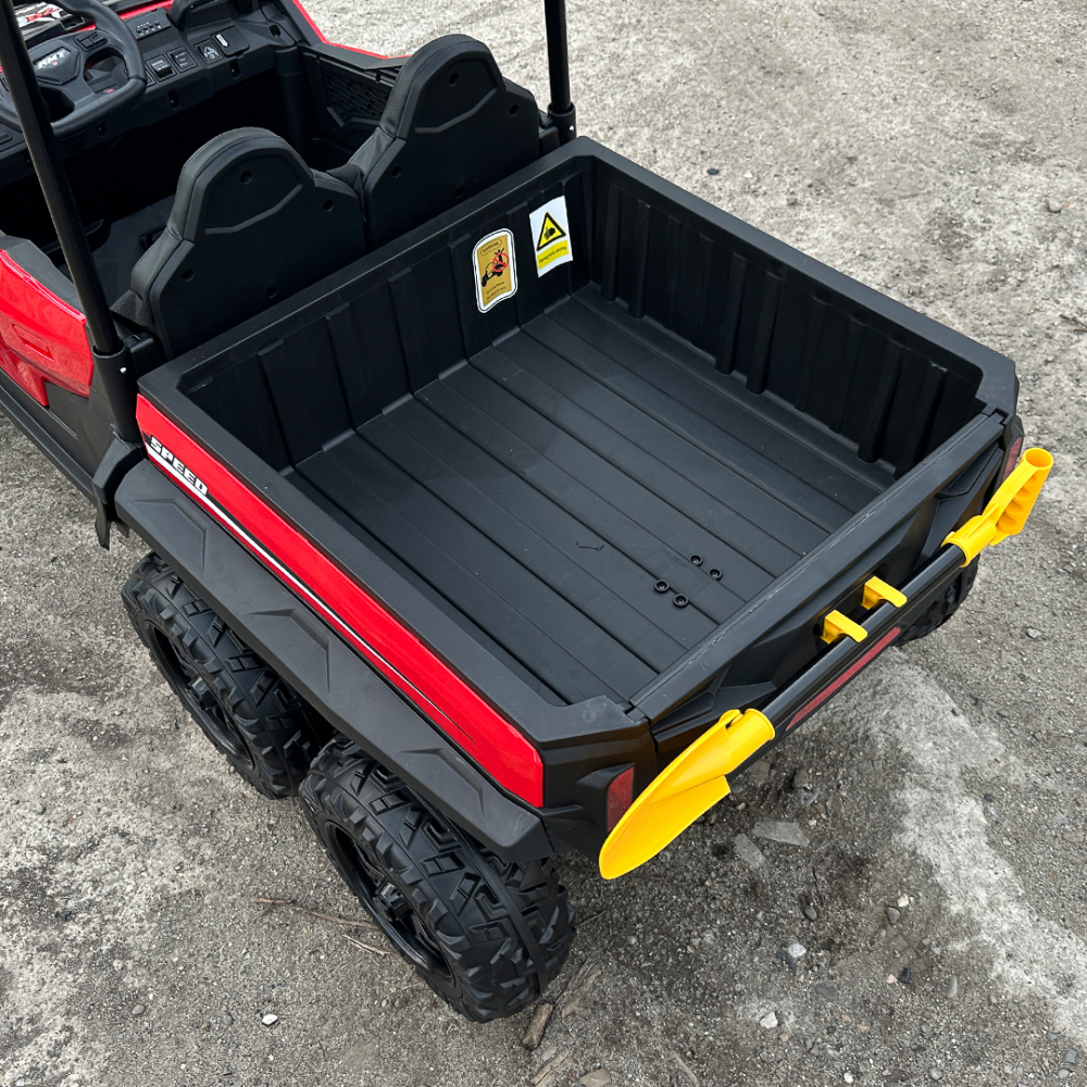 UTV electric pt 2 copii, bluetooth, roti EVA, scaun tapitat, 180W, 12V, premium, rosu [13]