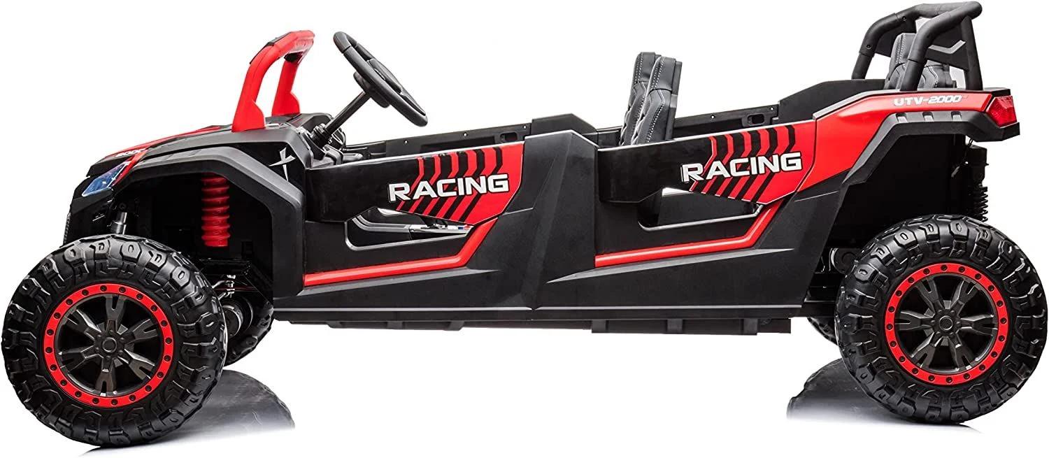 UTV electric Racing copii, 4 locuri, 600W, 48V 14Ah, echipare premium, rosu [3]
