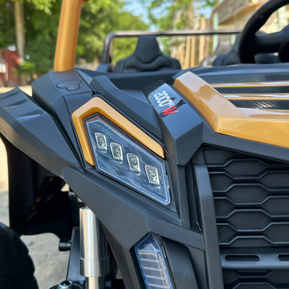 Electric ride-on UTV with 4 seats, 600W, 24V, 14Ah, premium, yellow [15]