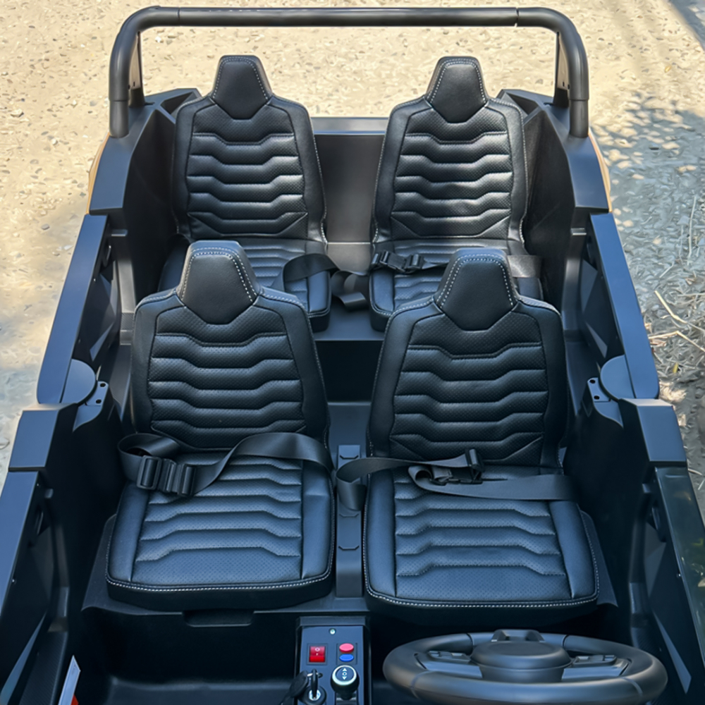 Electric ride-on UTV with 4 seats, 600W, 24V, 14Ah, premium, yellow [13]