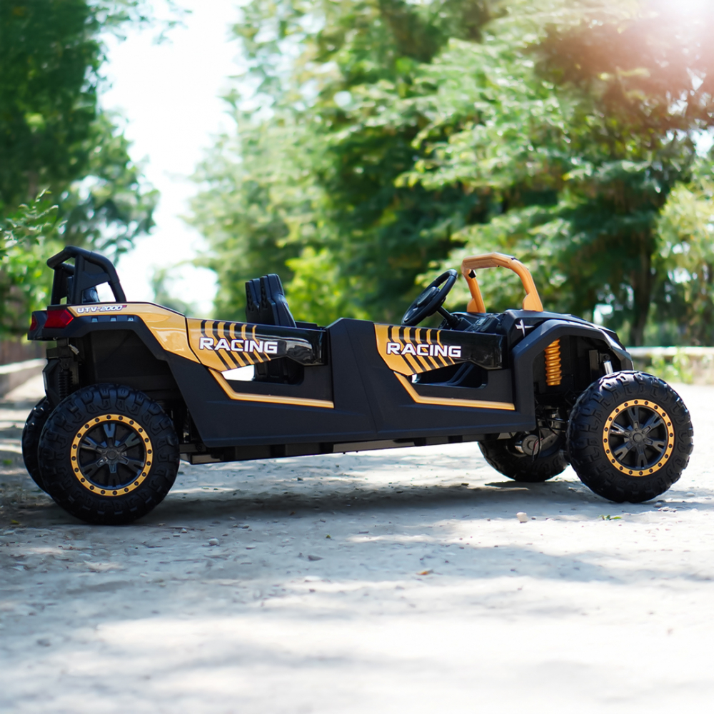 Electric ride-on UTV with 4 seats, 600W, 24V, 14Ah, premium, yellow [9]