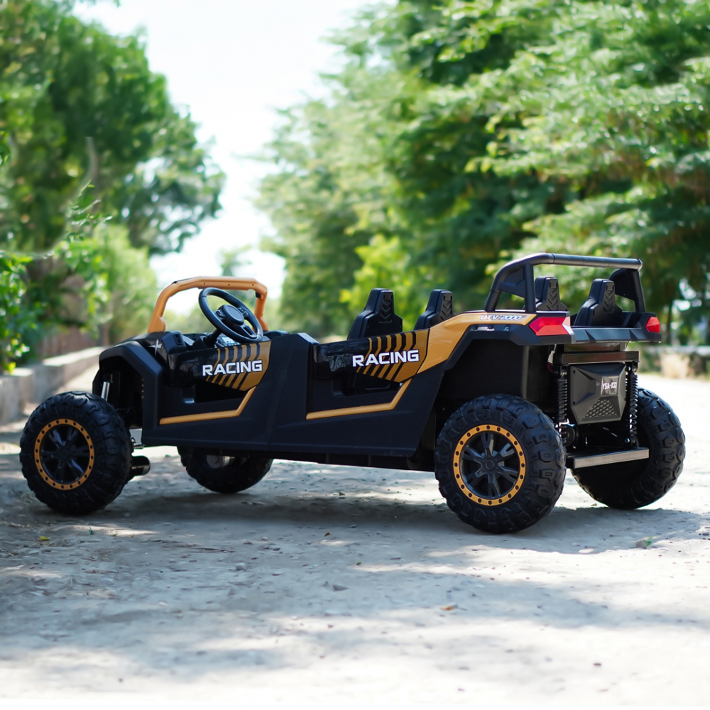 Electric ride-on UTV with 4 seats, 600W, 24V, 14Ah, premium, yellow [6]