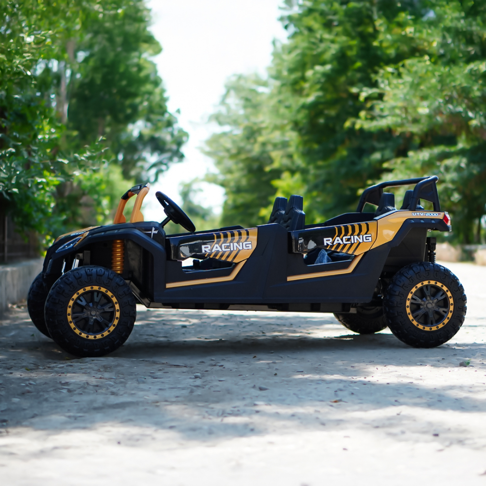 Electric ride-on UTV with 4 seats, 600W, 24V, 14Ah, premium, yellow [5]