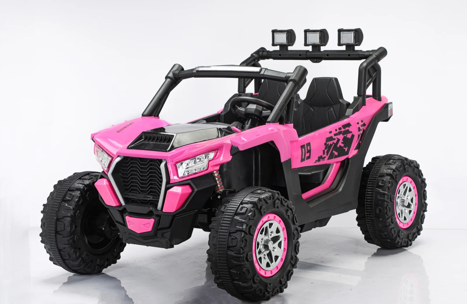 UTV electric RZR2000 4x4, cu 2 locuri, 180W, 12V, echipat premium, roz [18]