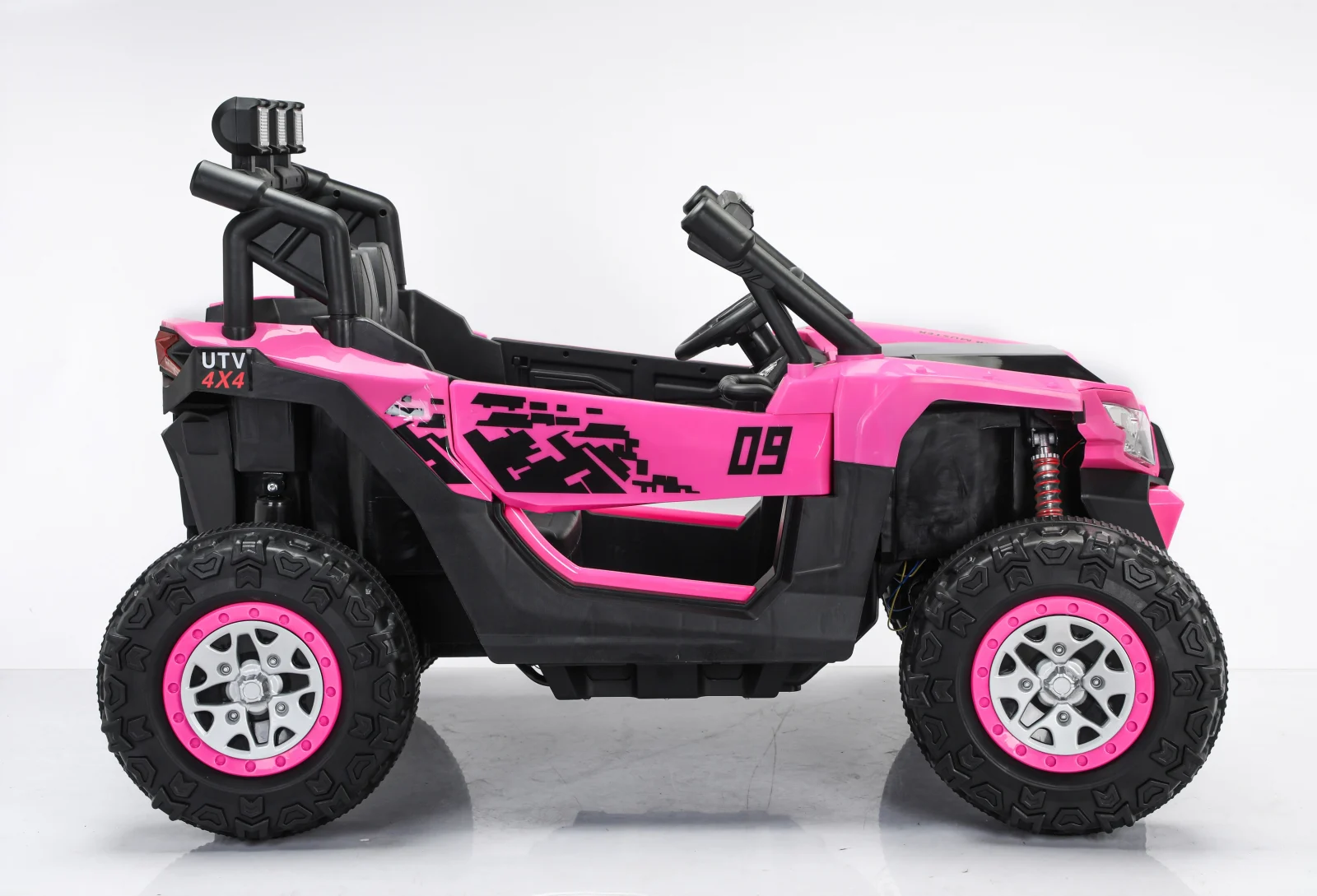 UTV electric RZR2000 4x4, cu 2 locuri, 180W, 12V, echipat premium, roz [17]