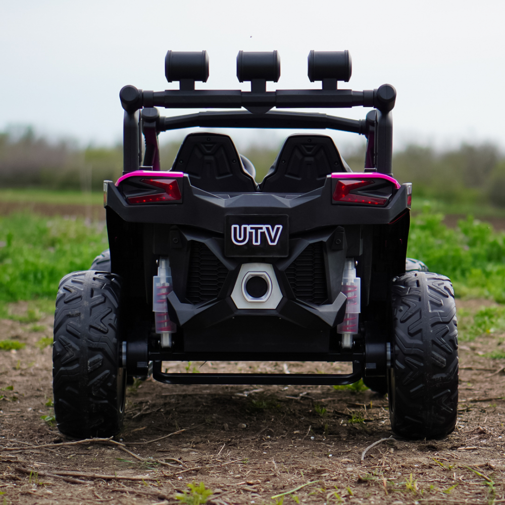 UTV electric RZR2000 4x4, cu 2 locuri, 180W, 12V, echipat premium, roz [8]