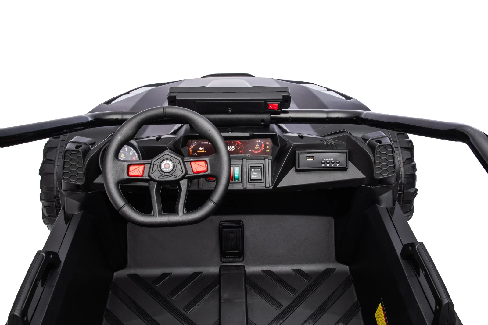 Electric Ride-On UTV for 2 Children, Vector Dune-Buggy, 300W, 24V, Premium, Black [10]