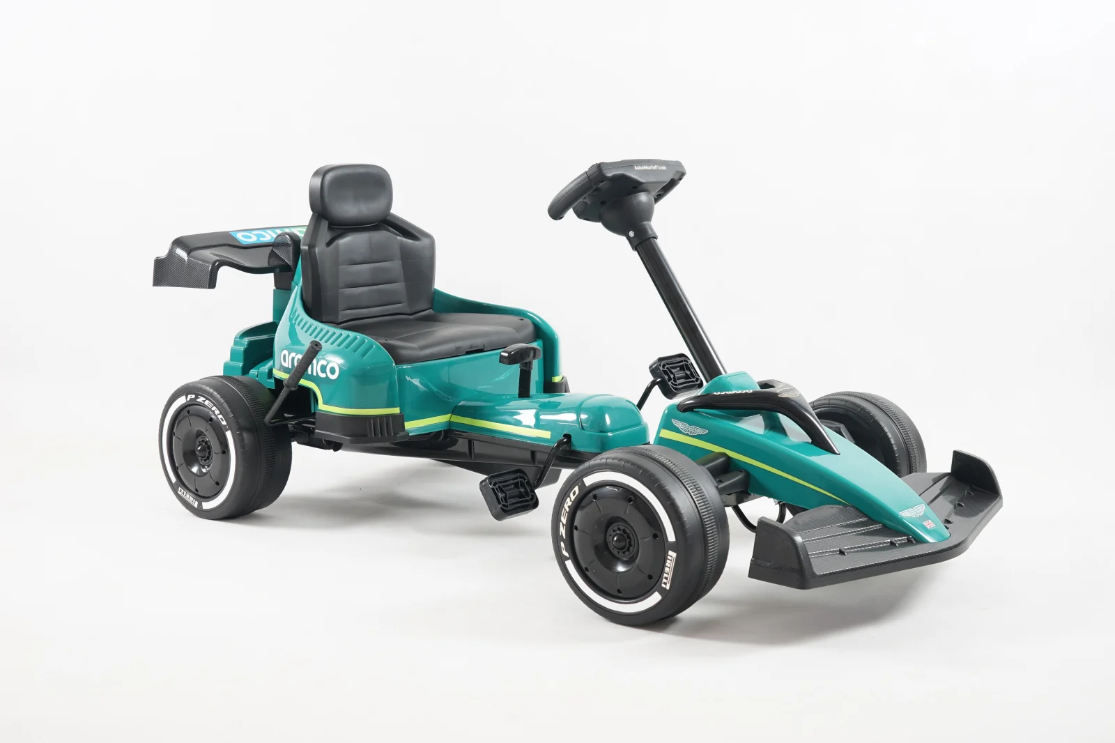 Aston Martin Formula 1 Pedal Go-Kart for Children, EVA Wheels, Green [3]