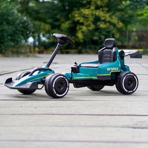 Aston Martin Formula 1 Pedal Go-Kart for Children, EVA Wheels, Green [9]
