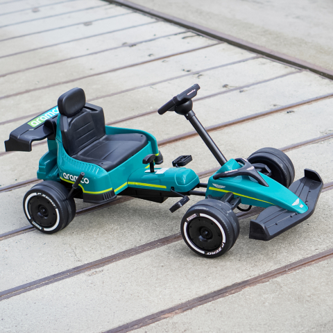 Aston Martin Formula 1 Pedal Go-Kart for Children, EVA Wheels, Green [15]