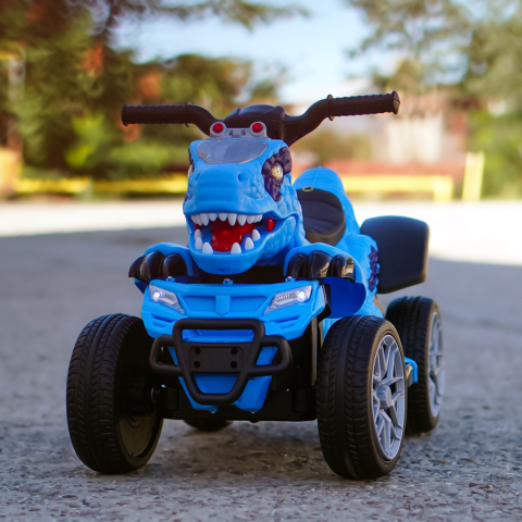 Atv Dinozaur electric pentru copii, T-REX, 35W 6V, premium, albastru [1]