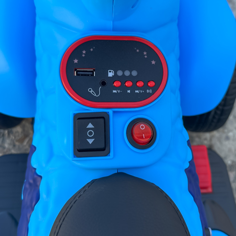Atv Dinozaur electric pentru copii, T-REX, 35W 6V, premium, albastru [13]