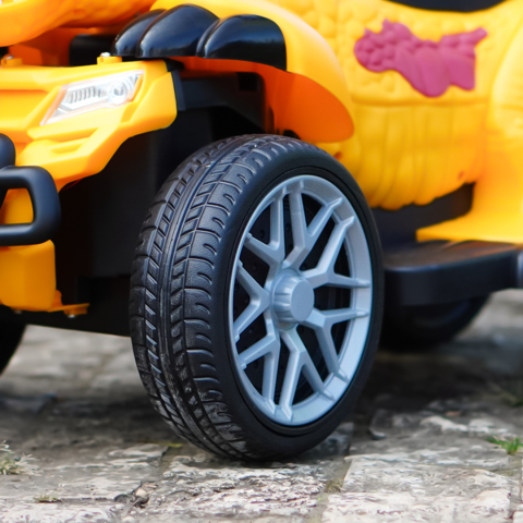 Ride-on Electric ATV T-REX Dinosaur for Kids, 35W 6V, Premium – yellow [9]