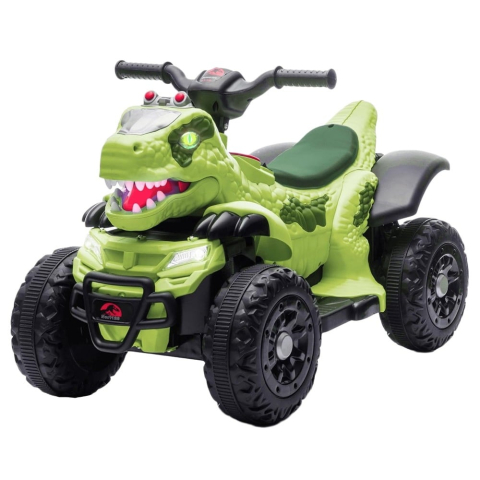 Ride On ATV & UTV - Ride-on Electric ATV T-REX Dinosaur for Kids, 35W 6V, Premium – green
