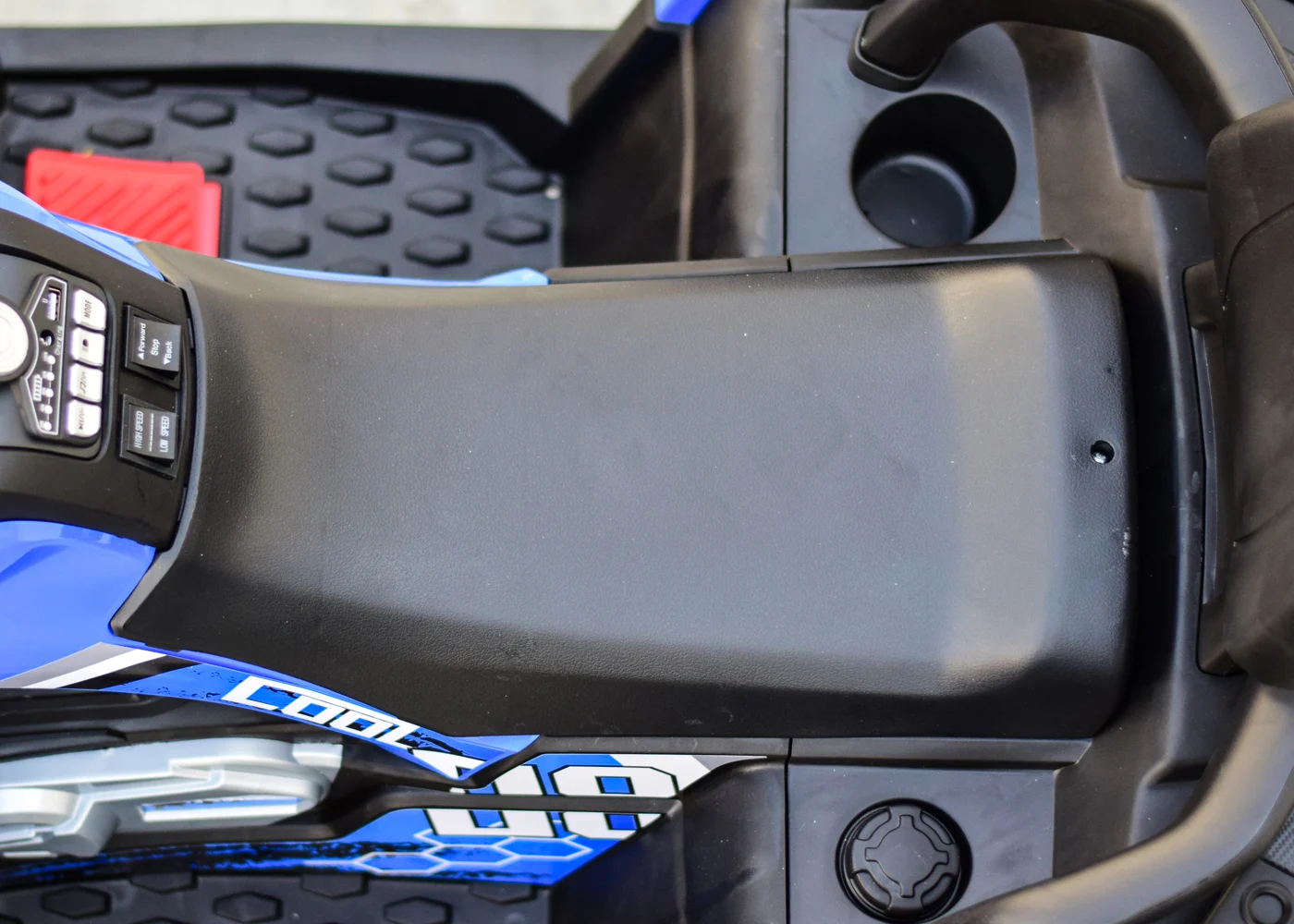 ATV electric 4x4 SuperOffroad 140W 12V, RC, music player, albastru [6]